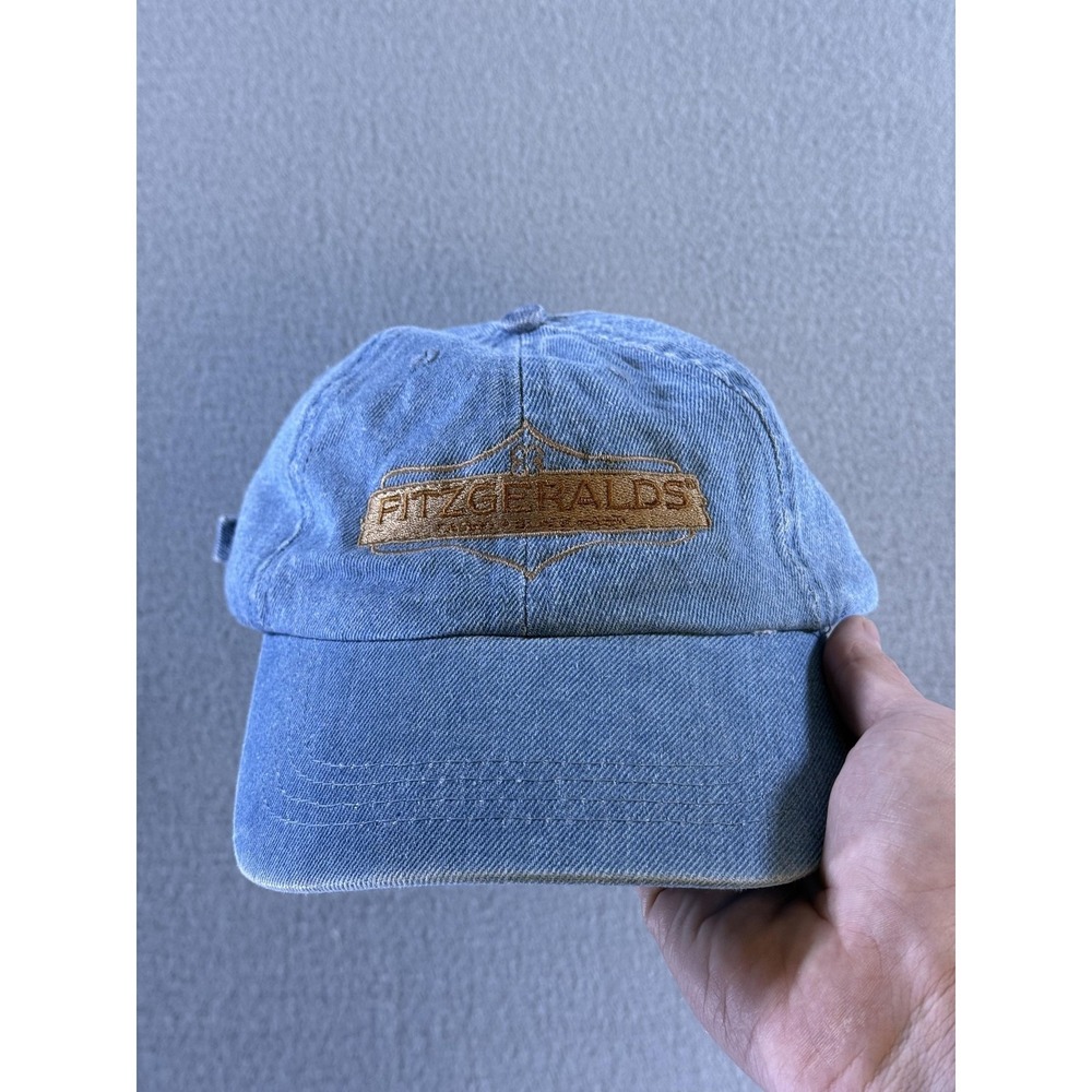 Fitzgeralds Casino Hotel Denim Strapback Dad Hat One Size Blue Cap Adjustable